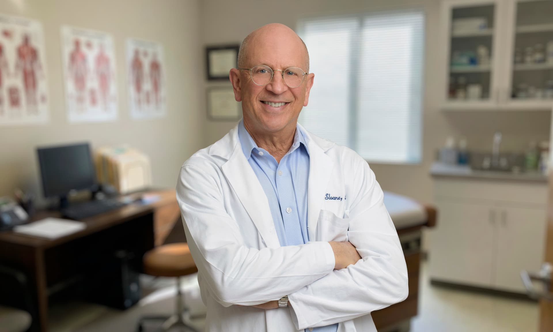 Dr. Bruce Sloane in his office
